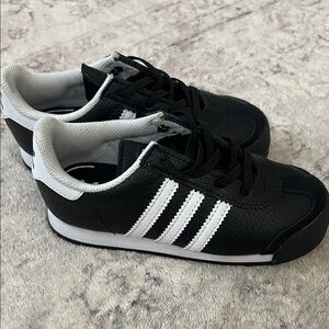 adidas Kids Sneakers Black with White Stripes